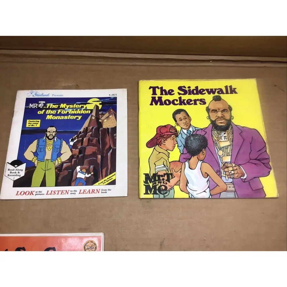 Vintage Mr T Book Lot 1984 1985 Mr T and Me Starland Hardcover Softcover Set HC